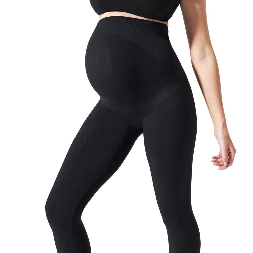 Blanqi Maternity Belly Support Leggings Medium Black